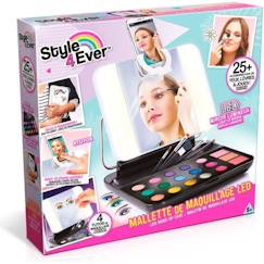 -Mallette de maquillage pour enfant avec miroir LED et porte-téléphone - Style 4 Ever - Canal Toys