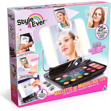 Mallette de maquillage pour enfant avec miroir LED et porte-téléphone - Style 4 Ever - Canal Toys BLANC 1 - vertbaudet enfant 