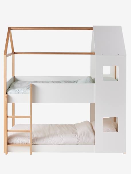 Lit enfant cabane superposé blanc 3 - vertbaudet enfant 