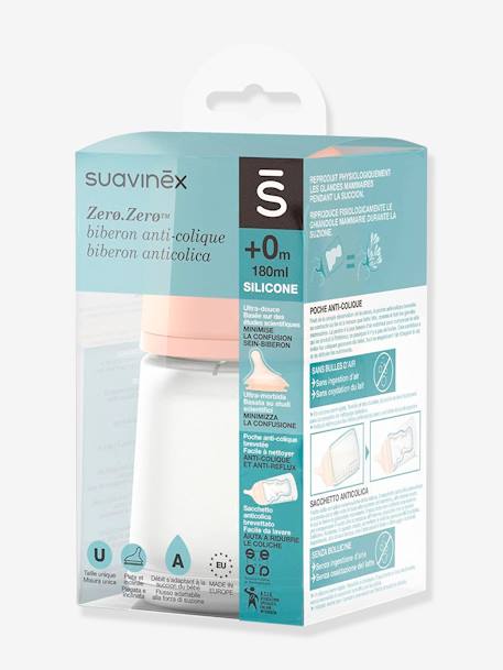 Biberon anti-colique Zer0.Zer0 spécial allaitement mixte 180 ml transparent 5 - vertbaudet enfant 
