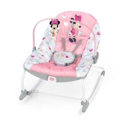 DISNEY BABY Transat évolutif (utilisable jusqu'à 30 mois) - Minnie My Best Friend, 2 jouets inclus, Vibrations automatiques, Harnais  - vertbaudet enfant