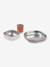 Coffret-repas 3 pièces inox rose+terracotta 6 - vertbaudet enfant 