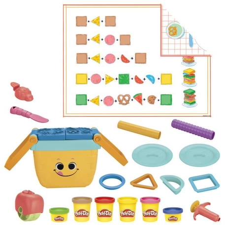 Play-Doh, Pique-nique des formes, jouets préscolaires de pâte à modeler JAUNE 2 - vertbaudet enfant 
