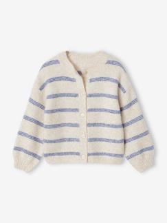 -Gilet fille maille mousseuse 