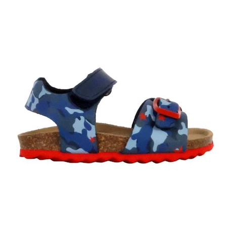 Sandale cuir enfant Geox Chalki - Navy-Rouge ROUGE 2 - vertbaudet enfant 