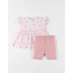 Ensemble cérémonie robe + legging clair/blush  - vertbaudet enfant