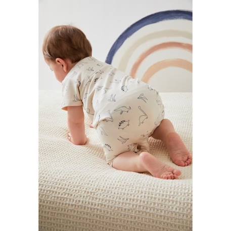 Combishort dino en molleton vanille BEIGE 4 - vertbaudet enfant 