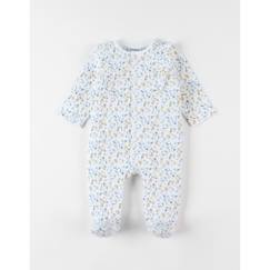 Pyjama 1 pièce fleuri en jersey gaufré  - vertbaudet enfant