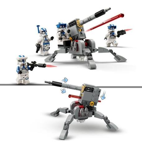 LEGO® Star Wars 75345 Pack de Combat des Clone Troopers de la 501ème Légion, Jouet avec Canon BLANC 3 - vertbaudet enfant 