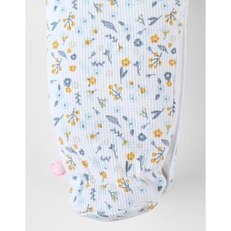 Pyjama 1 pièce fleuri en jersey gaufré BLANC 3 - vertbaudet enfant 