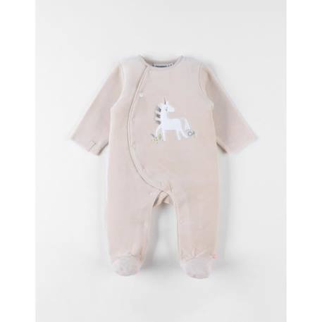 Pyjama 1 pièce licorne en velours  - vertbaudet enfant