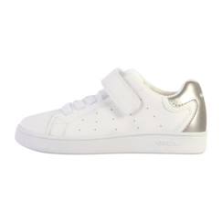 Chaussures-Chaussures fille 23-38-Basket à Scratch Junior Geox Eclyper - Blanc/Argent