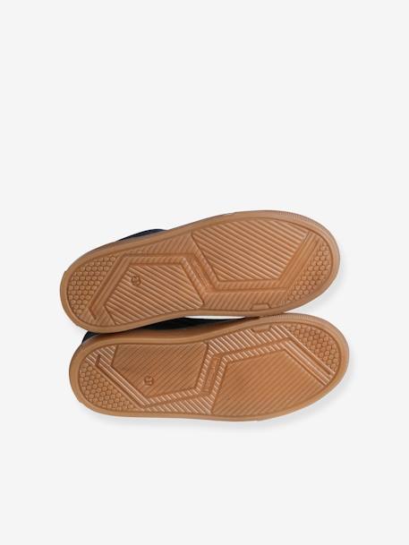 Baskets enfant garçon cuir montantes zippées et élastiquées marine 5 - vertbaudet enfant 
