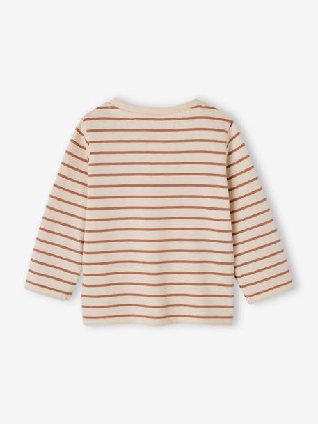 Lot de 3 tee-shirts bébé noix de pécan+rouge 7 - vertbaudet enfant 