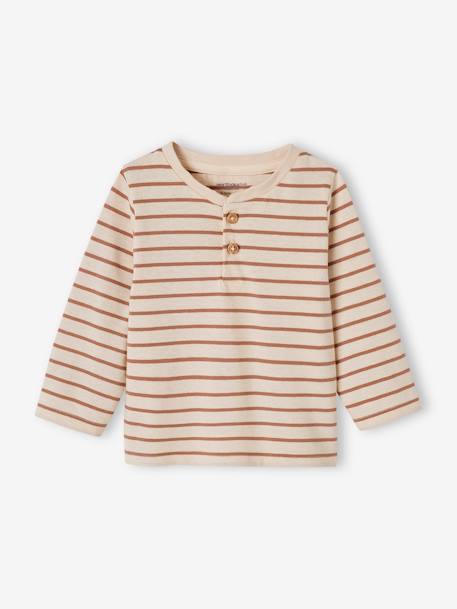 Lot de 3 tee-shirts bébé noix de pécan+rouge 2 - vertbaudet enfant 