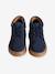 Baskets enfant garçon cuir montantes zippées et élastiquées marine 4 - vertbaudet enfant 