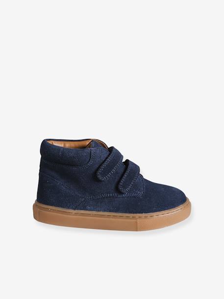 Baskets garçon cuir à scratchs marine 2 - vertbaudet enfant 