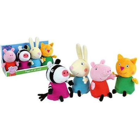 Coffret peluche Peppa Pig Jemini - Peppa et ses amis - Zuzu Zebra, Mle Rabbit, Candy Cat NOIR 3 - vertbaudet enfant 