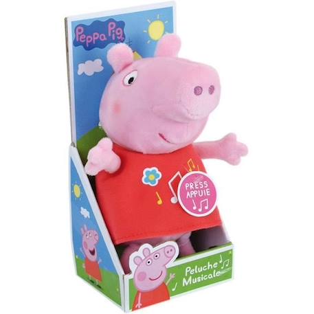 PEPPA PIG Peluche musicale ± 20 cm ROSE 2 - vertbaudet enfant 
