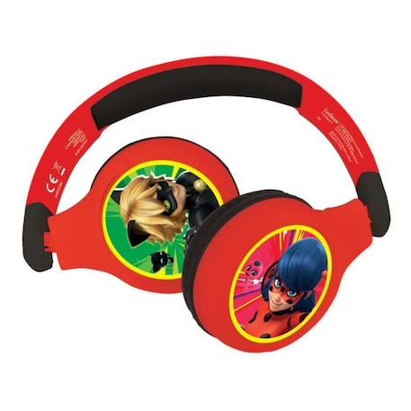 Casque audio Bluetooth® 2 en 1 Miraculous pour enfants - LEXIBOOK ROUGE 4 - vertbaudet enfant 