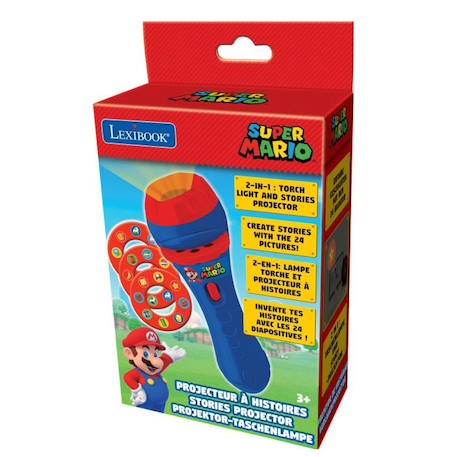 Projecteur à histoires et lampe torche Super Mario - LEXIBOOK - Mixte - Bleu - 3 ans et plus BLEU 5 - vertbaudet enfant 