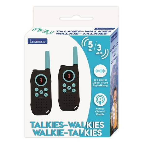 Talkies-walkies LEXIBOOK noirs - Portée 5 km - Fonction communication d'un à un et un à plusieurs NOIR 5 - vertbaudet enfant 