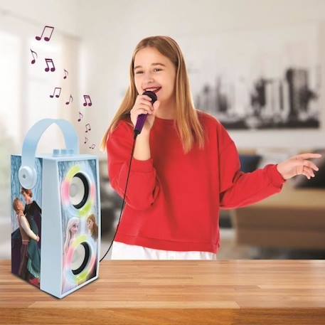 Enceinte Karaoké Enfant - LEXIBOOK - La Reine des Neiges - Bluetooth V5.0 - Effets Lumineux BLEU 5 - vertbaudet enfant 