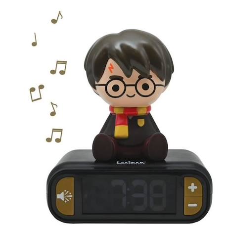 Réveil digital Harry Potter en 3D avec effets sonores et veilleuse lumineuse - LEXIBOOK NOIR 4 - vertbaudet enfant 