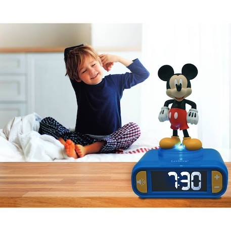 Réveil digital avec veilleuse lumineuse Mickey en 3D et effets sonores BLEU 4 - vertbaudet enfant 