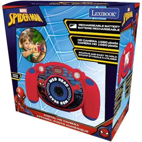 Appareil photo numérique enfant Spiderman - LEXIBOOK - Ecran LCD 2 pouces - Grand angle 100 degrés - Rouge ROUGE 2 - vertbaudet enfant 
