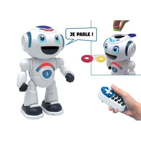 Robot Programmable POWERMAN® MASTER - LEXIBOOK - Quiz, Musique, Jeux, Lancer de Disque et Télécommande BLANC 2 - vertbaudet enfant 
