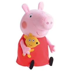 Jouet-Premier âge-Peluche Peppa Pig - Jemini - 37cm - Rose, rouge et jaune - Pour bébé