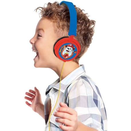 Casque stéréo filaire pliable Pat' Patrouille pour enfants avec limitation de volume d'écoute - LEXIBOOK BLEU 4 - vertbaudet enfant 