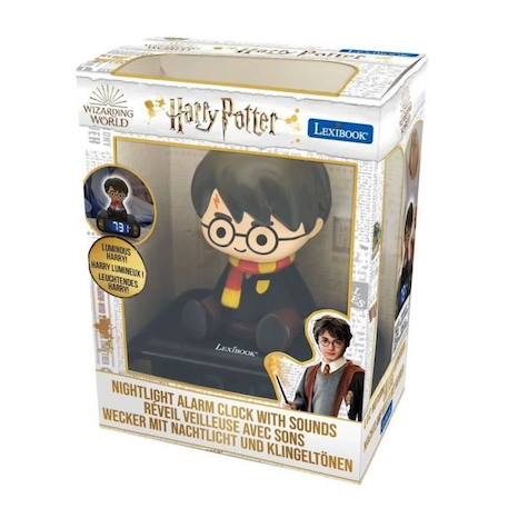 Réveil digital Harry Potter en 3D avec effets sonores et veilleuse lumineuse - LEXIBOOK NOIR 5 - vertbaudet enfant 