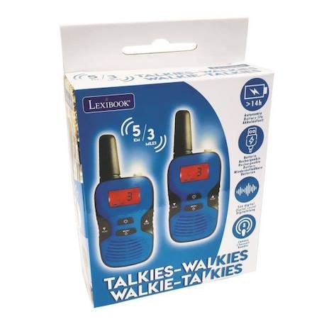 Talkie-Walkies Digitaux - LEXIBOOK - Portée 5km - Rechargeables - 8 combinaisons de canaux NOIR 5 - vertbaudet enfant 