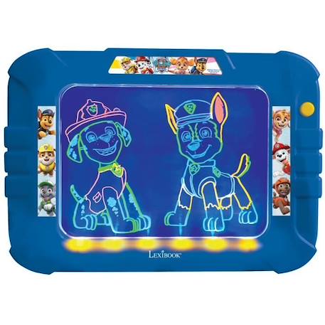 Ardoise à dessiner lumineuse néon Pat' Patrouille - LEXIBOOK - 6 modèles coloris BLEU 3 - vertbaudet enfant 