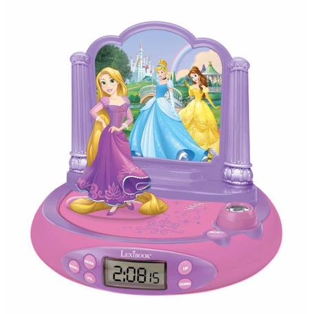 Radio Réveil Projecteur Disney Princesses Raiponce - LEXIBOOK ROSE 4 - vertbaudet enfant 