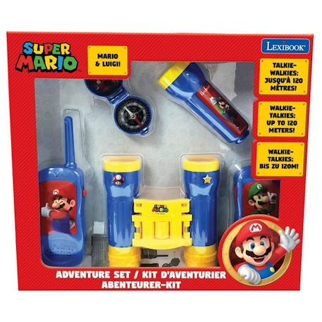 Kit d'aventurier Super Mario - Talkie-Walkies, jumelles, lampe torche et boussole ROUGE 2 - vertbaudet enfant 