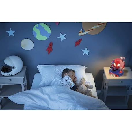 SPIDER-MAN - Réveil projecteur avec effets sonores et veilleuse intégrée - LEXIBOOK BLEU 3 - vertbaudet enfant 