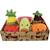 JEMINI Fruity 's cagette de 6 peluches toutes douces fruits et légumes +/- 17 cm MARRON 2 - vertbaudet enfant 
