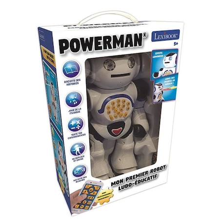 POWERMAN® - Mon Premier Robot Ludo-Éducatif (Français), sons et lumières - LEXIBOOK BLANC 6 - vertbaudet enfant 