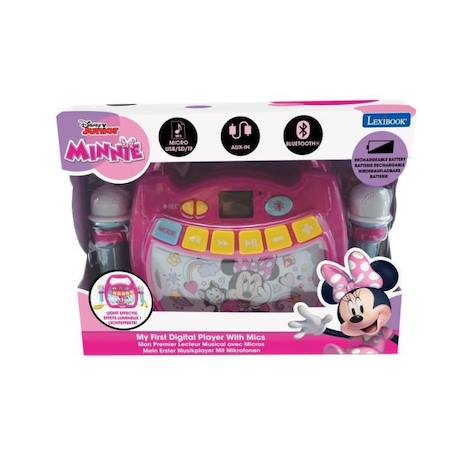 Enceinte Bluetooth Minnie Mouse - LEXIBOOK - Effets Lumineux, Micros et Batterie Rechargeable ROSE 5 - vertbaudet enfant 