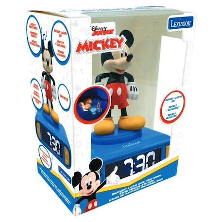 Réveil digital avec veilleuse lumineuse Mickey en 3D et effets sonores BLEU 3 - vertbaudet enfant 