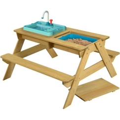 -Table picnic en bois tp early fun avec splash and spray pour enfants inclus avec accessoires fsc dim l94 x l89 x h50