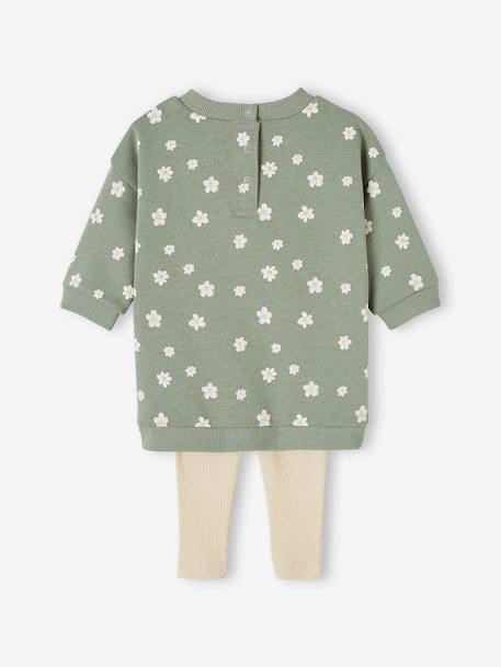 Ensemble robe + legging bébé personnalisable vert sauge 4 - vertbaudet enfant 