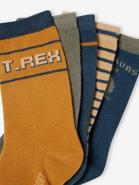 Lot de 5 paires de chaussettes 'dino' garçon beige 3 - vertbaudet enfant 