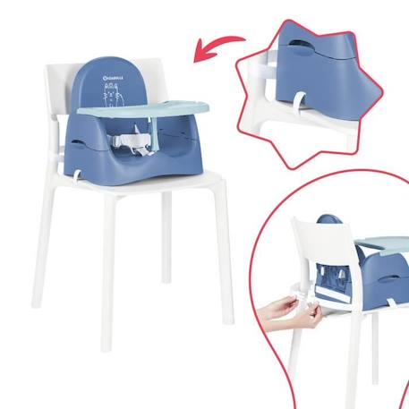 Badabulle Rehausseur de chaise Chat - Pliage Compact - Universel - De 6 à 36 mois BLEU 5 - vertbaudet enfant 