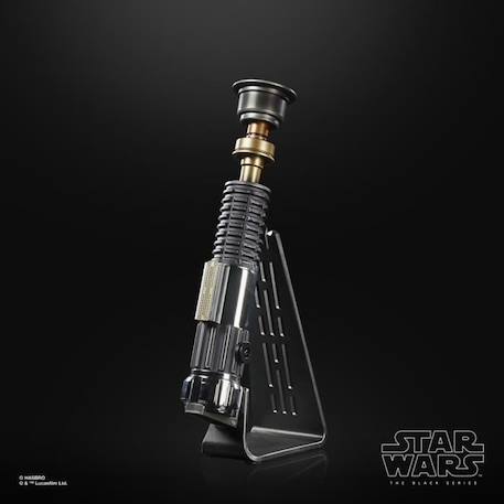 Sabre laser Force FX Elite d'Obi-Wan Kenobi avec LED et effets sonores, article de cosplay pour adultes, Star Wars The Black Series NOIR 3 - vertbaudet enfant 