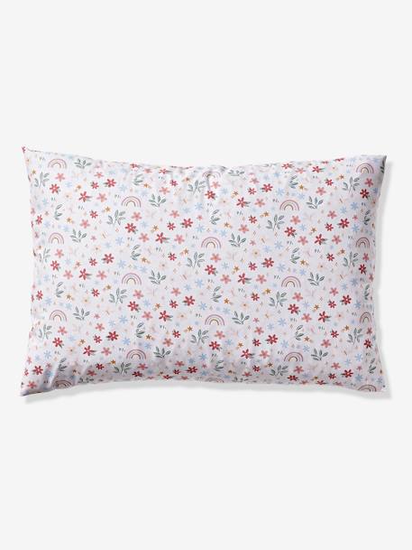 Parure housse de couette et taie d'oreiller RAINBOW FLOWERS blanc imprimé 6 - vertbaudet enfant 