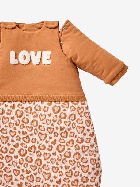 Gigoteuse hiver manches longues amovibles bi-matière LOVELY LEO noisette 6 - vertbaudet enfant 